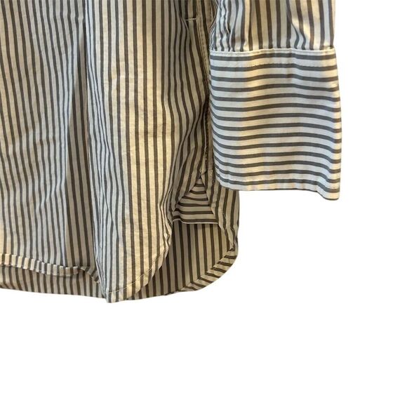 J. Crew Women's Gray Striped Tunic Blouse XXS Long Sleeve Casual - Picture 4 of 13
